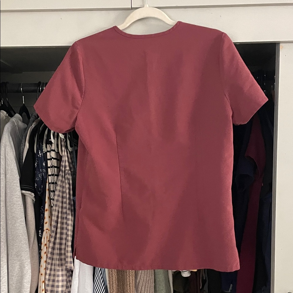 Figs Catarina Scrub Top - Dark Cherry - Picture 3 of 3